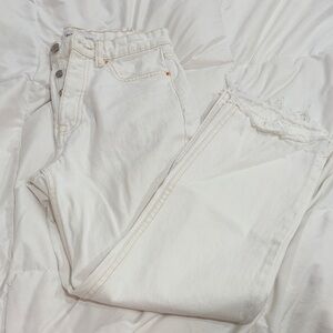 Zara White straight leg Jeans